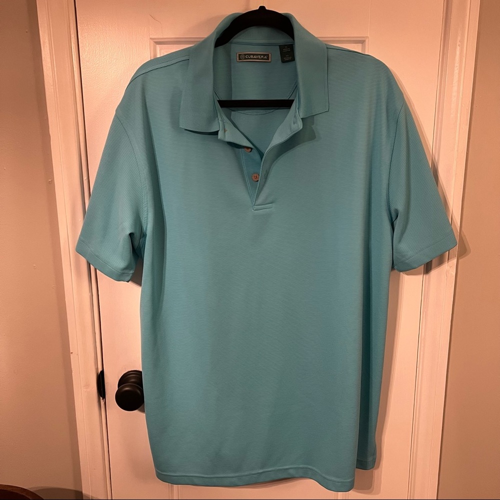 EUC-Mens Teal Cubavera Polo SZ XL